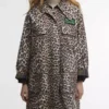 Barbour x GANNI Leopard Print Waterproof Parka Jacket