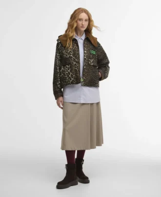Barbour x GANNI Leopard Print Waxed Anorak