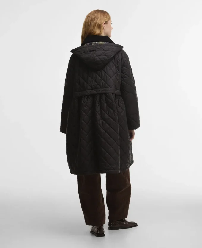 Barbour x GANNI Peplum Longline Quilted Jacket