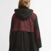 Barbour x GANNI Tartan Peplum Waxed Jacket
