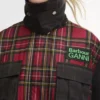 Barbour x GANNI Tartan Peplum Waxed Jacket