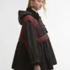 Barbour x GANNI Tartan Peplum Waxed Jacket