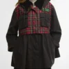 Barbour x GANNI Tartan Peplum Waxed Jacket