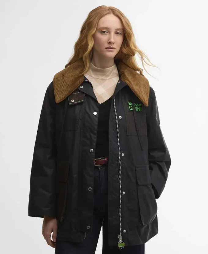 Barbour x GANNI Waxed Duffle Coat