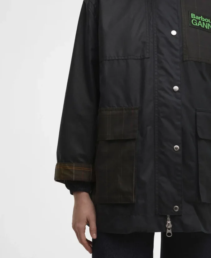 Barbour x GANNI Waxed Duffle Coat