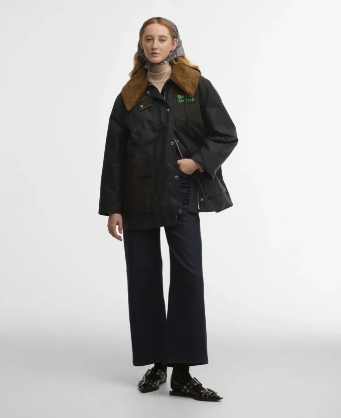 Barbour x GANNI Waxed Duffle Coat