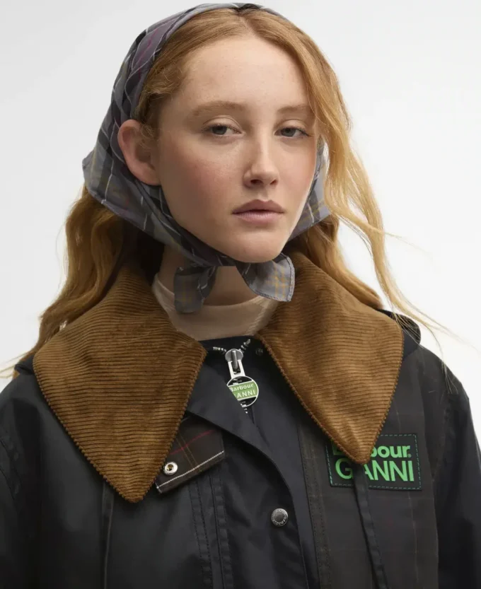 Barbour x GANNI Waxed Duffle Coat