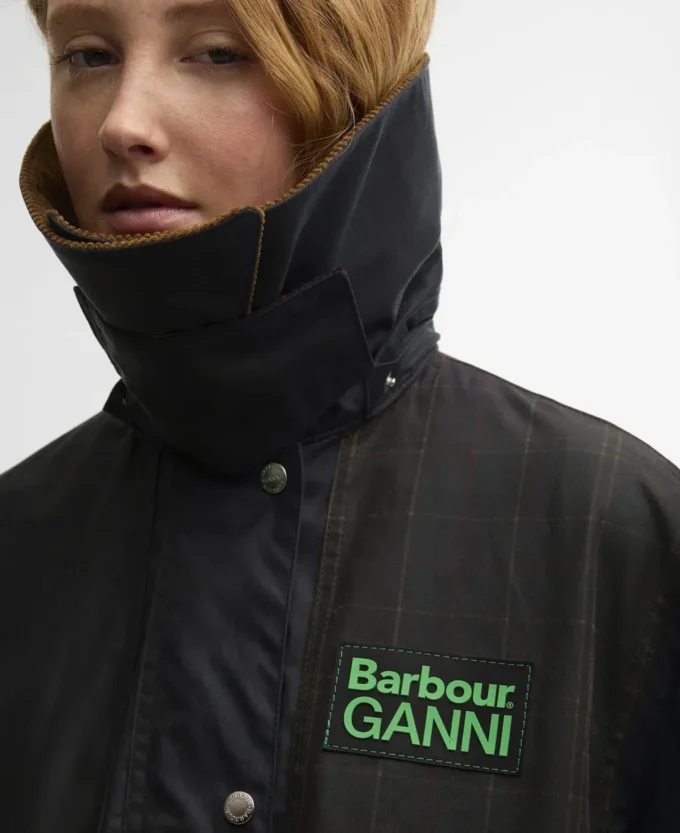 Barbour x GANNI Waxed Duffle Coat