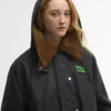 Barbour x GANNI Waxed Duffle Coat