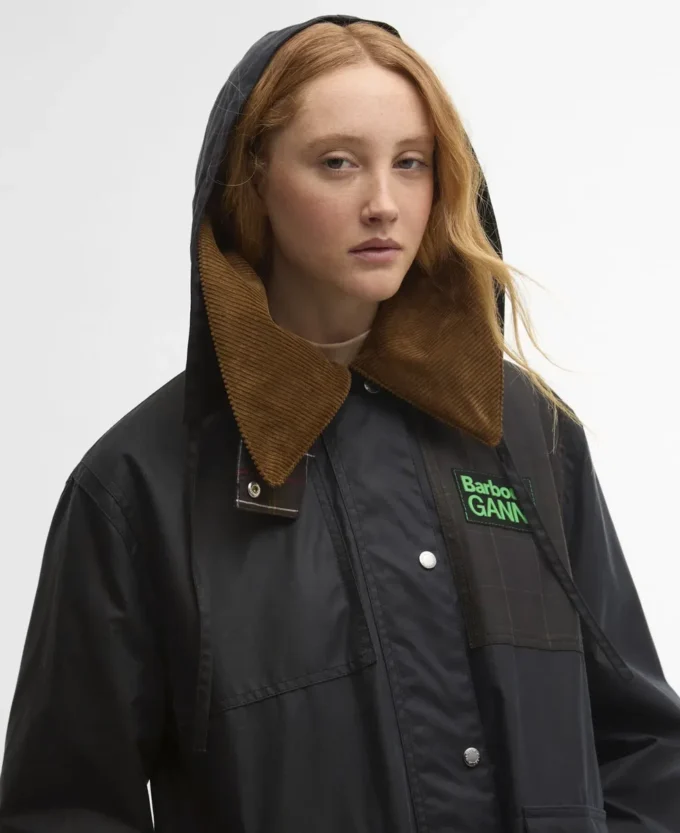 Barbour x GANNI Waxed Duffle Coat