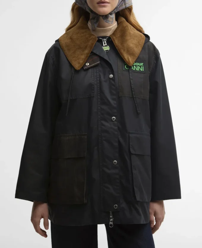 Barbour x GANNI Waxed Duffle Coat